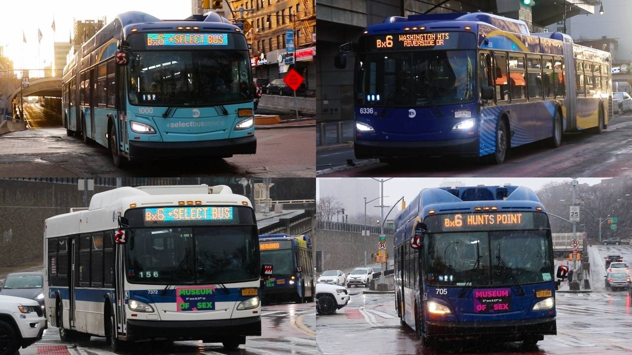 NYCT Bus: 40-Foot and 60-Foot Bus Action on the Bx6 / Bx6 SBS in the Bronx (February 2026)