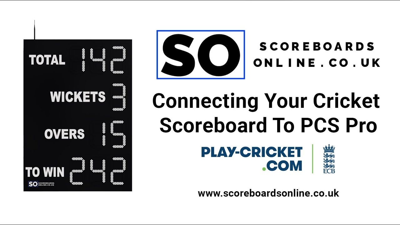 Connecting Your Cricket Scoreboard to PCS Pro