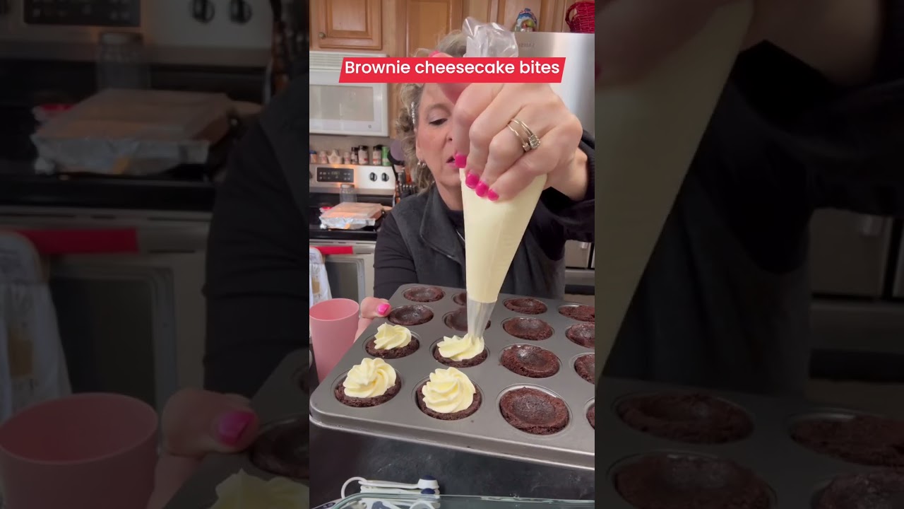 Brownie cheesecake bites 