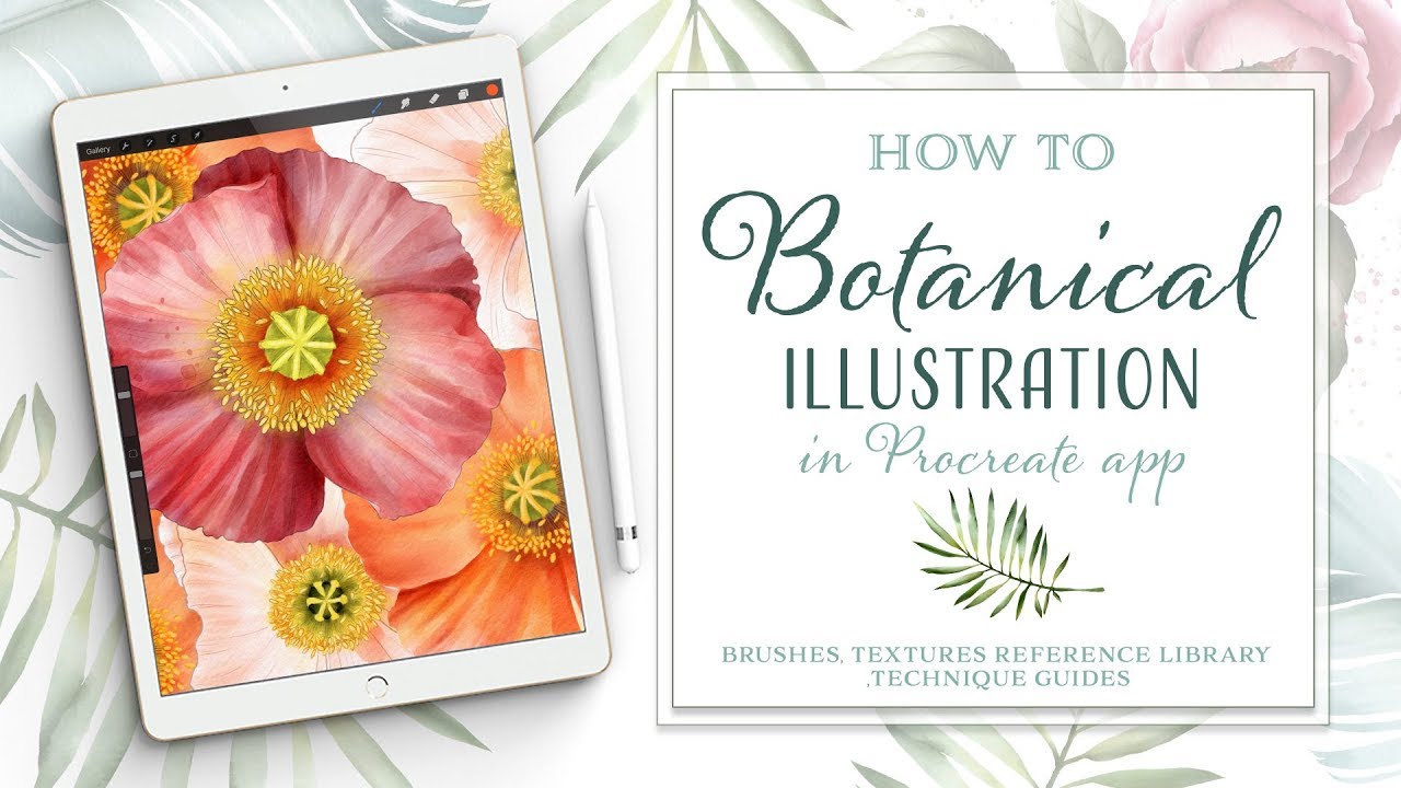 Painting a watercolor Iceland Poppy in Procreate with brush info