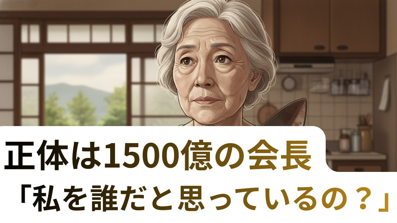 【実話】「資産1500億の会長」はモンペ姿の老婆だった。見下し続けた嫁と義父の末路…真実を知った時の顔が忘れられない。