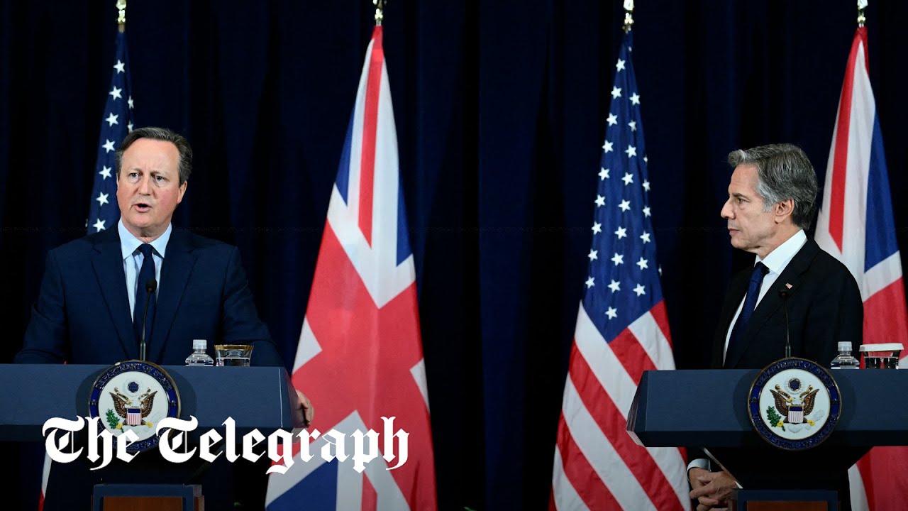 In full: David Cameron and Antony Blinken hold joint press conference in Washington