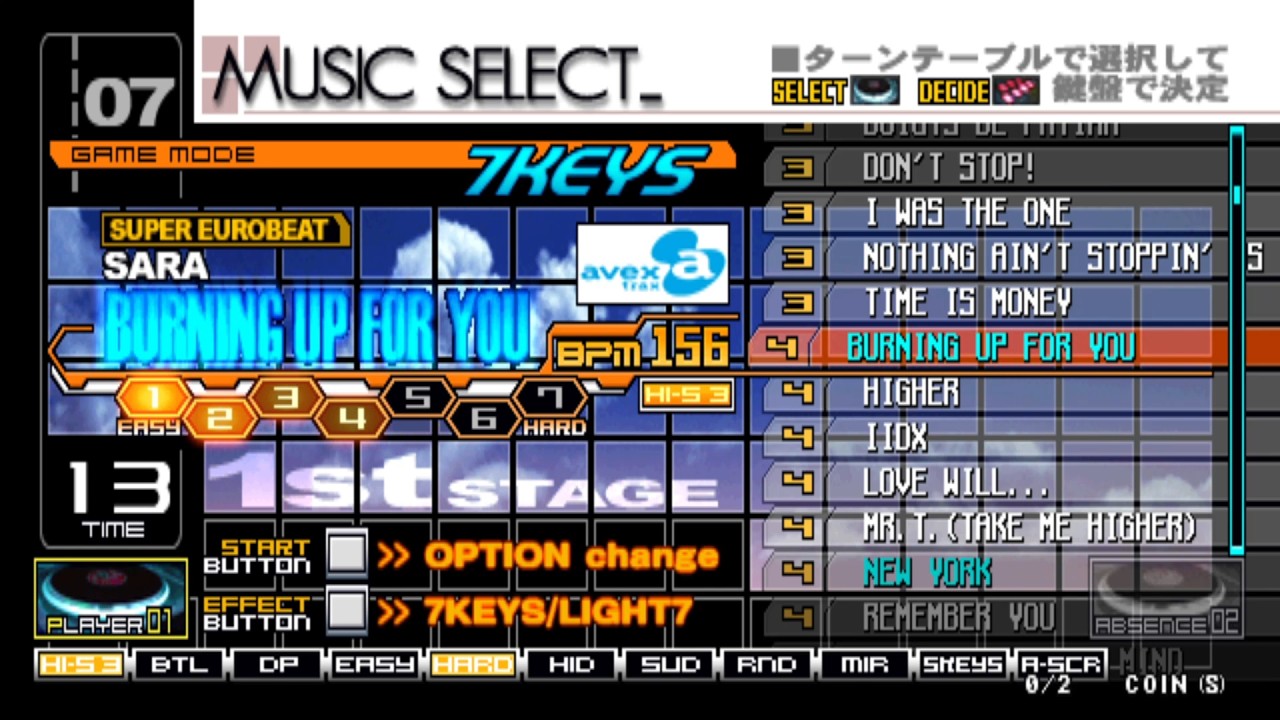 [beatmania IIDX 7th style] BURNING UP FOR YOU