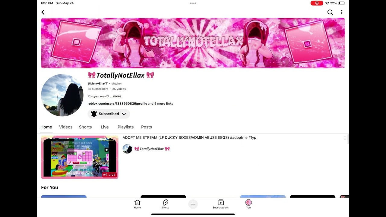 Congrats On 7K Subscribers, @MerryEllaYT! 🎀