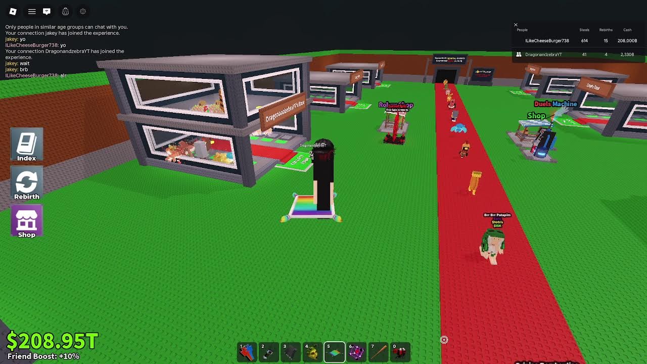 Steal a Brainrot Trading and playing with my friend