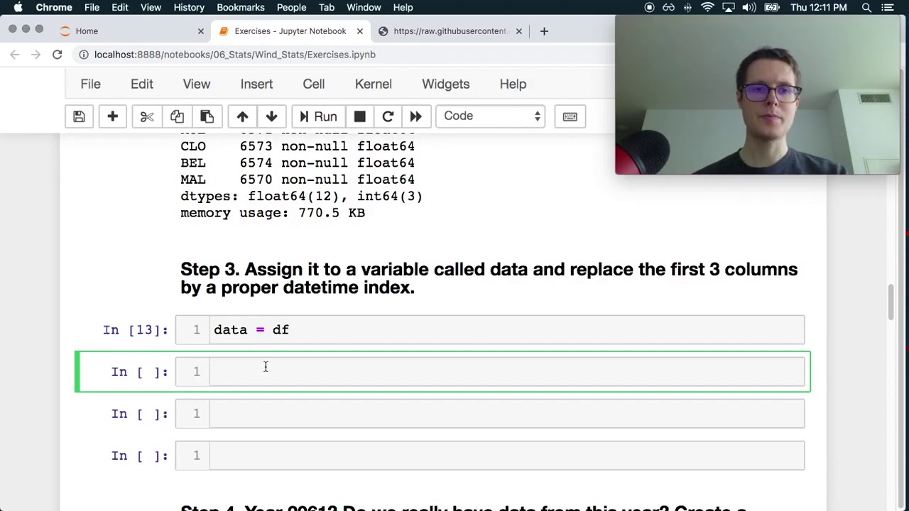 Pandas Time Series/Stats Exercises - Wind Dataset