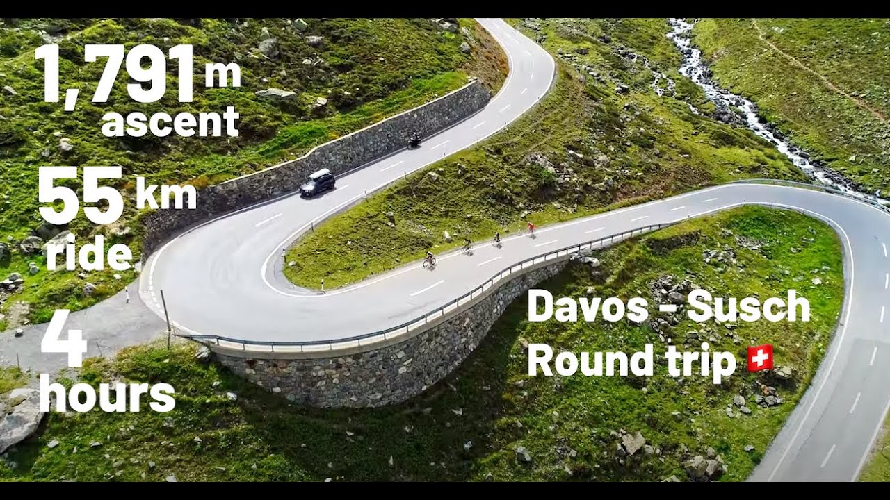 My Hardest Climb 4 Hrs Unedited Round Trip Davos-Susch-Davos via Flüela Pass | ROUVY Virtual Cycling