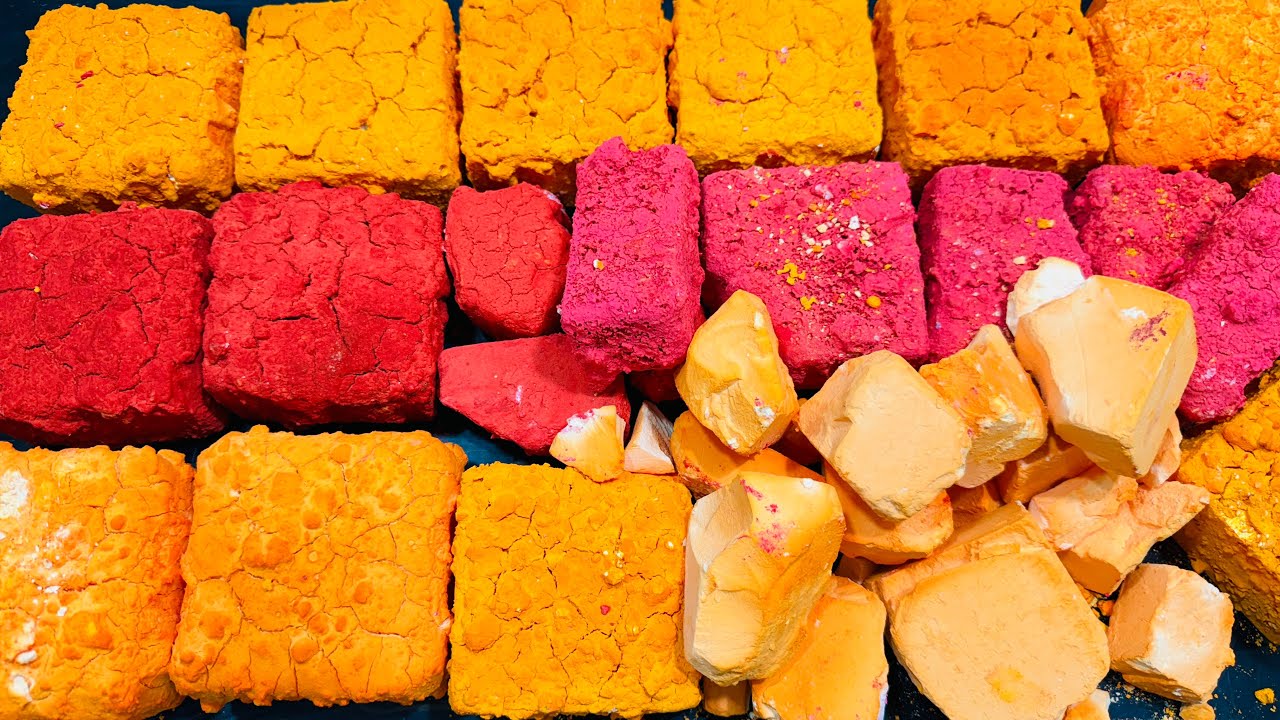 Paste Dyed Gym Chalk Crush ASMR | Oddly Satisfying ASMR