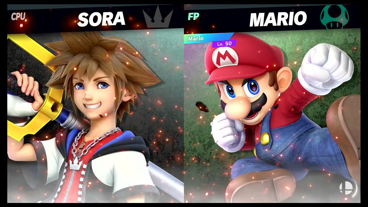 Super Smash Bros Ultimate Amiibo Fights – Sora & Co #2 Sora vs Mario
