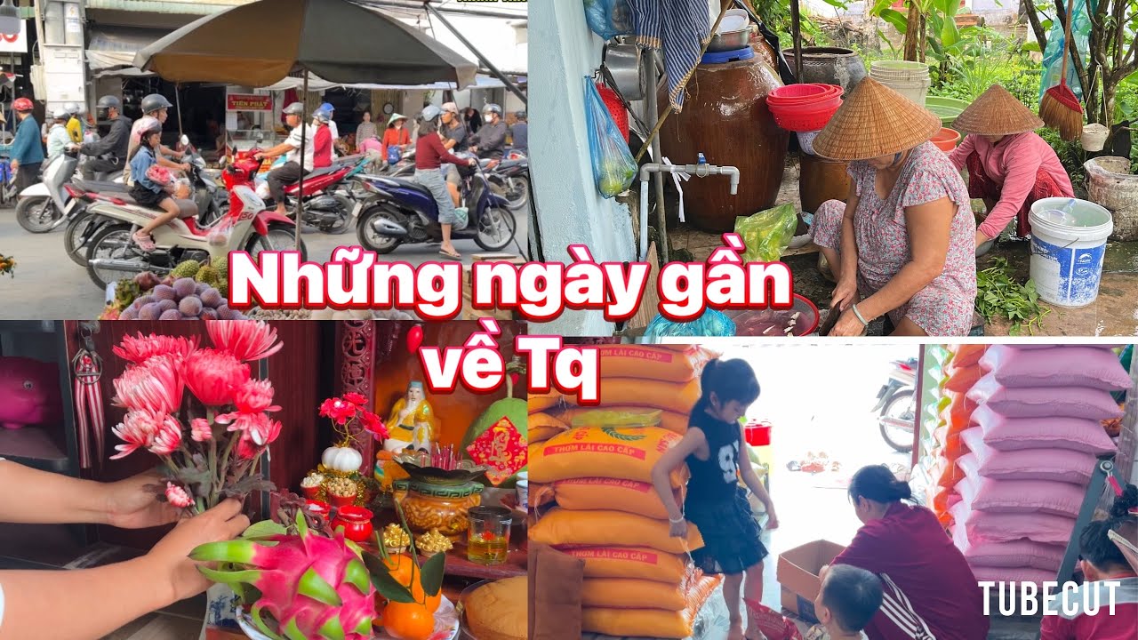 Mùng 10 Tháng Giêng , Đi Chợ Mua Hoa Về Cúng Vía Thần Tài ,Những Ngày Ở Quê Nhà Với Cha Mẹ .! 
