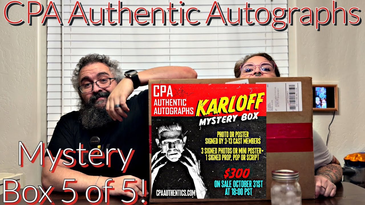 CPA Authentic Autographs $300 Karloff Horror Autograph Mystery Box!