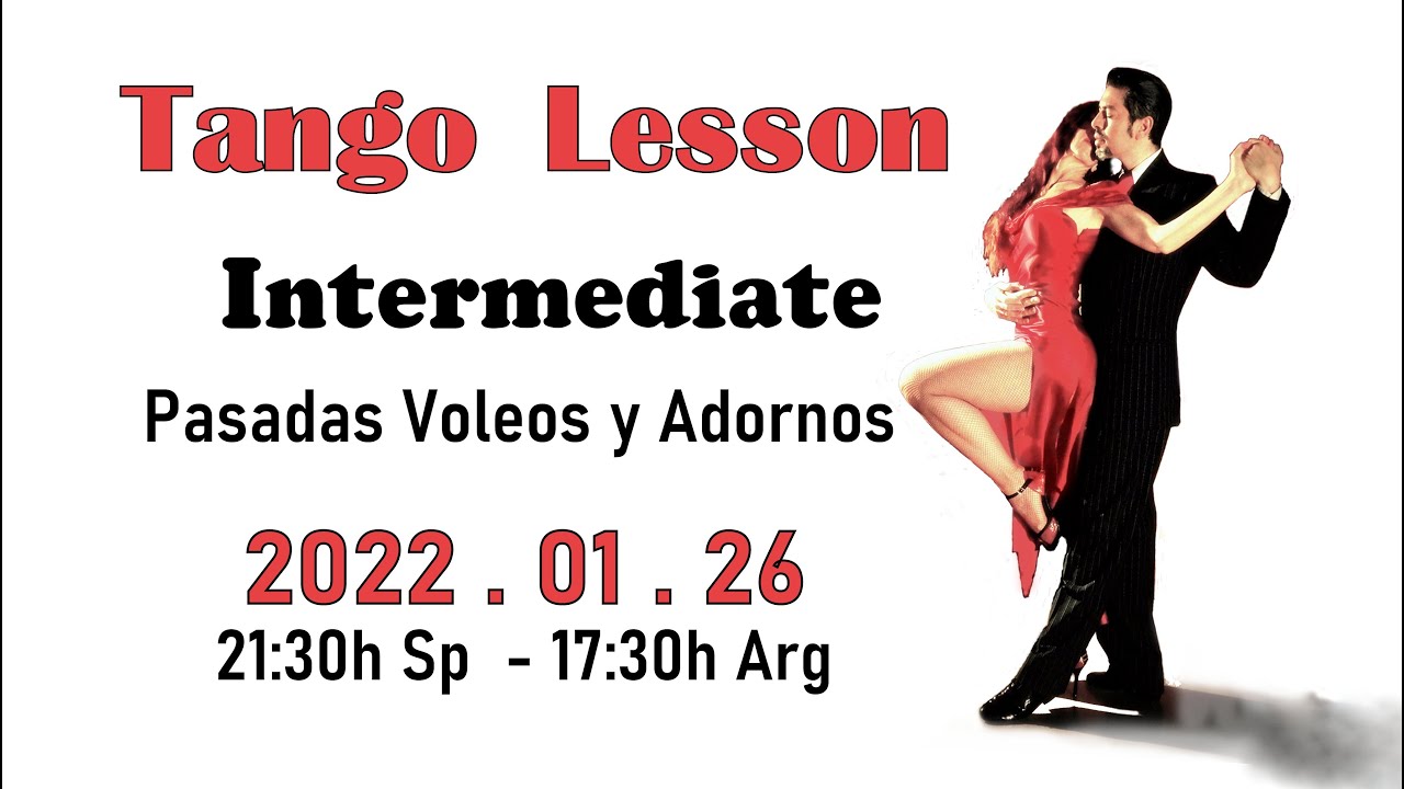 TANGO LESSON  Caminata cruzada - Voleo - Adornos Femenino y Masculino !!