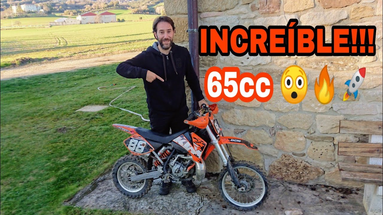 PRUEBO MOTO INFANTIL KTM 65 y CASI VOY AL AGUA...BRUUUUTAL!!! 2T🚀🔥⚡🏁