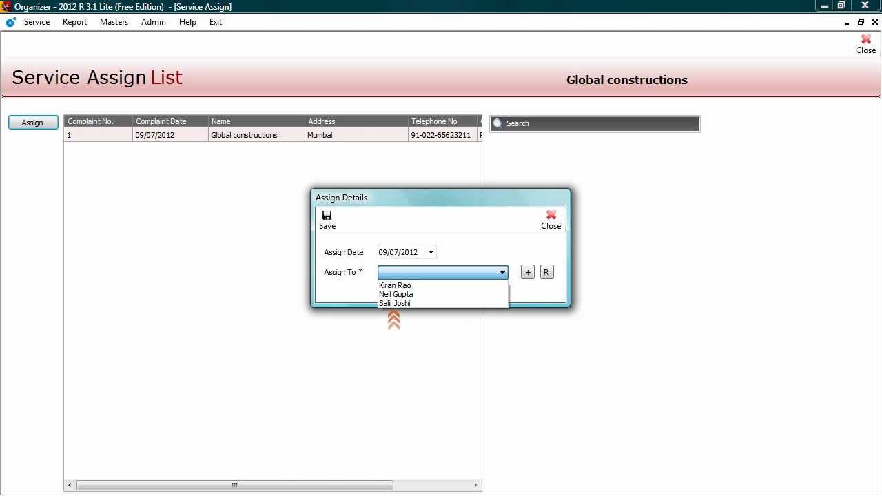 Organizer Lite : Free Complaint Management Software