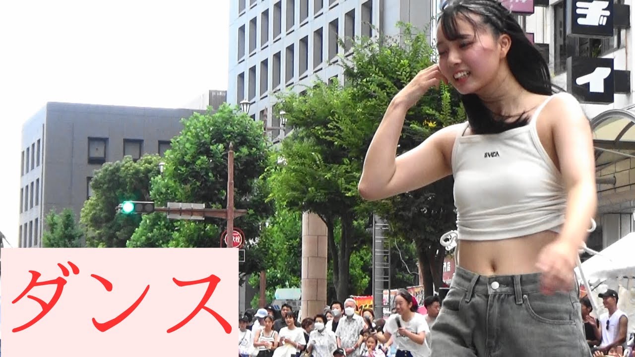 創作ダンス披露　桐陽高校ダンス部　　沼津夏祭り　さんさん通り