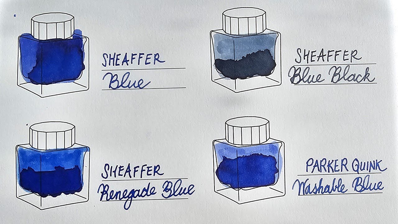 Sheaffer Blue Inks Comparison