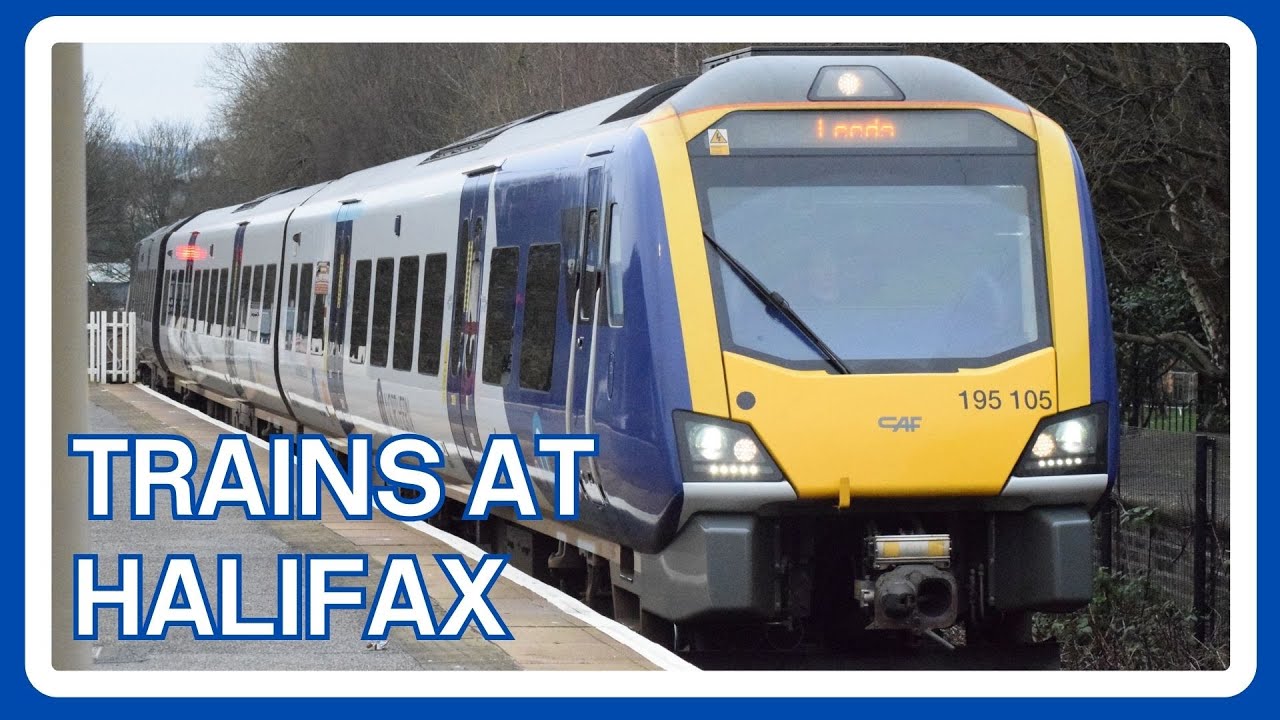 TRAINS at HALIFAX railway station