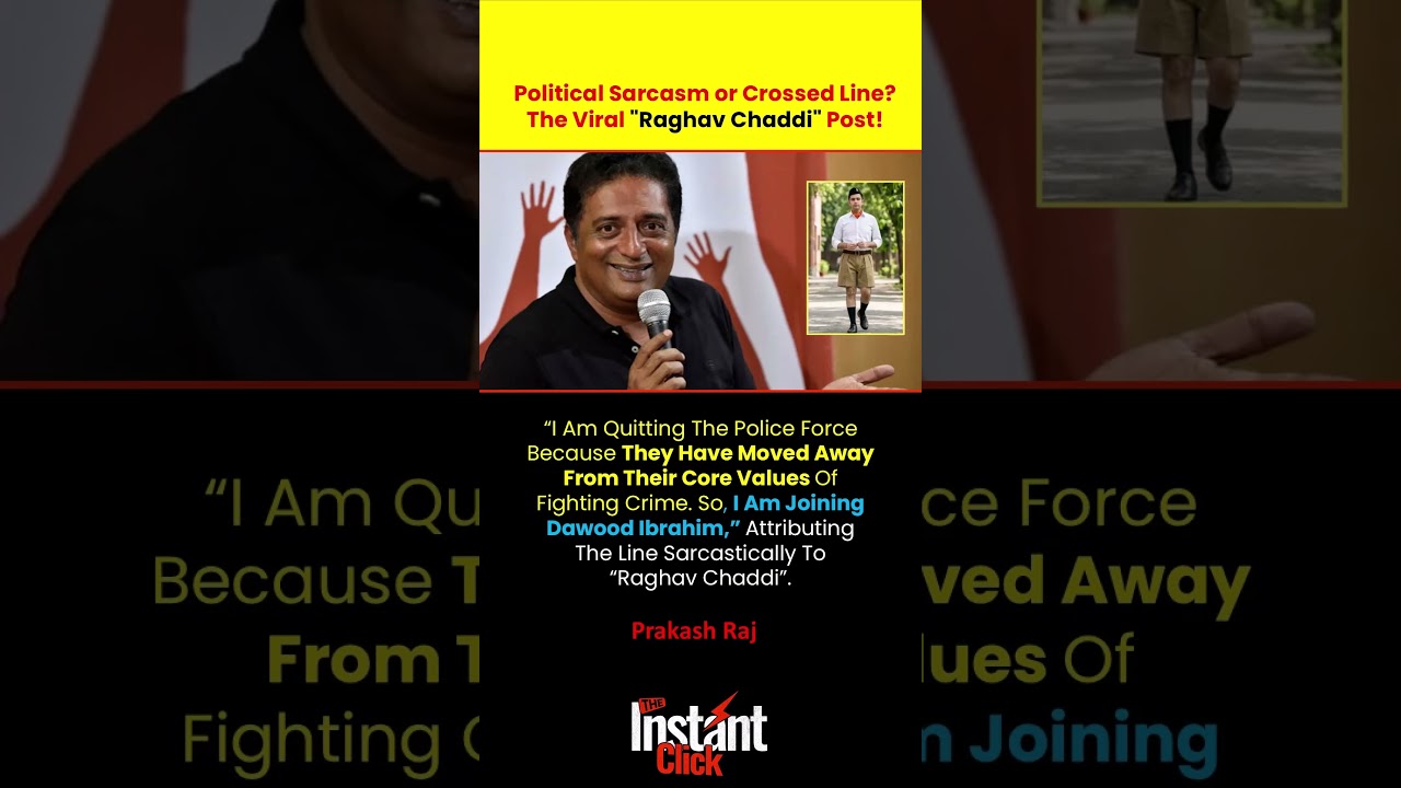 Prakash Raj&rsquo;s Viral Swipe 😳🔥 Political Satire Sparks Debate