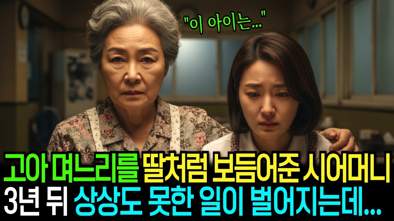 가난한 고아 며느리를 딸처럼 보듬어준 시어머니, 3년 뒤 상상도 못한 일이 벌어지는데...