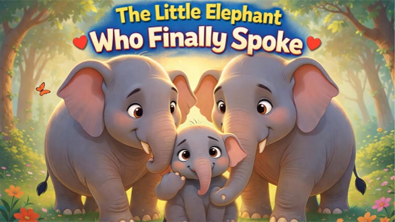 Kuttu the Baby Elephant -Who Finally Spoke | Learning to Share Feelings | Kids Moral Story