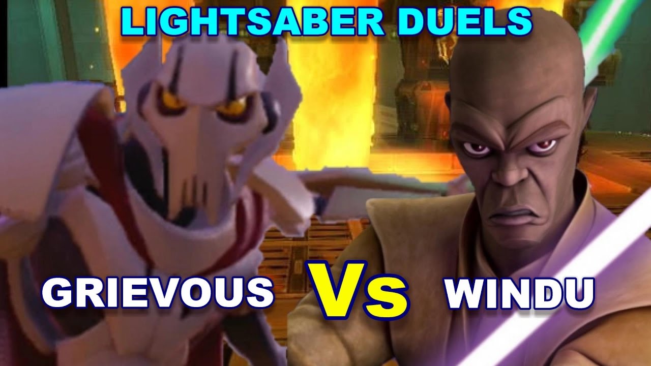 Lightsaber Duels General Grievous vs Mace Windu