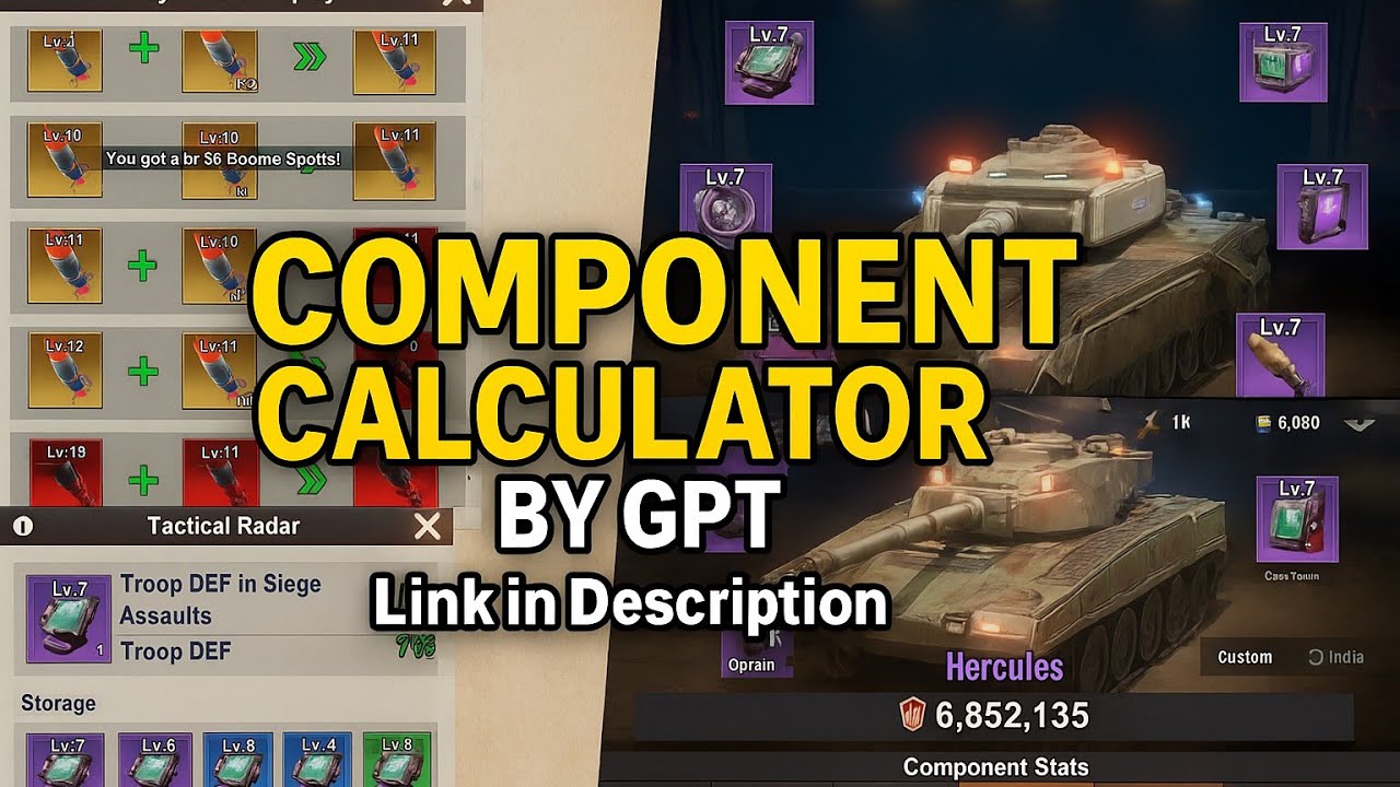 Modified Vehicle Component Calculator in Last Z: Survival Shooter