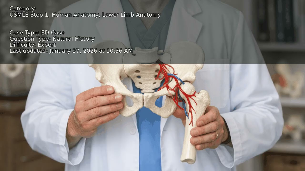 Lower Limb Anatomy, Human Anatomy, USMLE Step 1 - Full Vignette with Extended Explanations