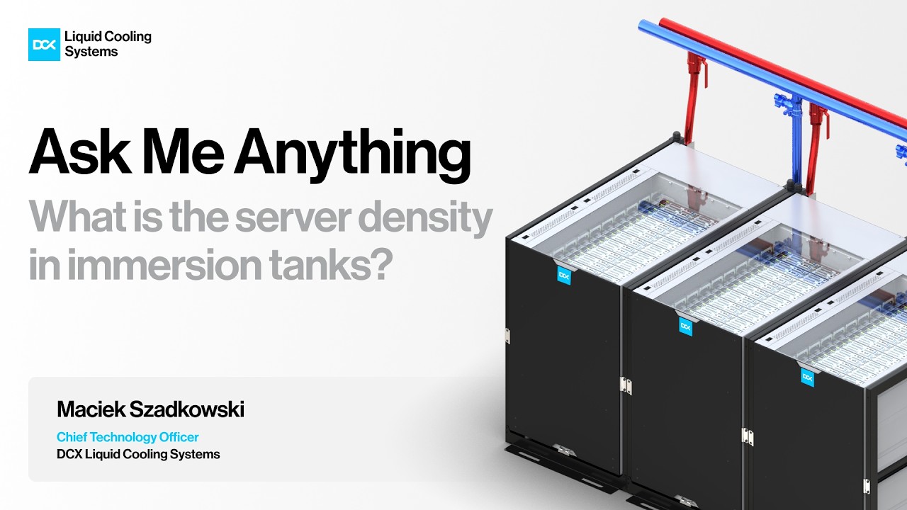 What is the server density in immersion tanks?