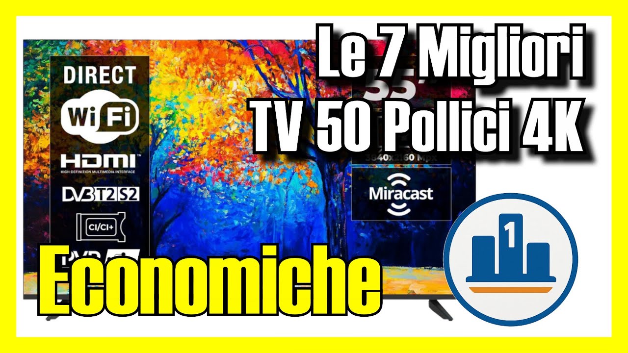 📺 Le 7 MIGLIORI TV 50 Pollici 4K ECONOMICHE su Amazon [2026] ✅ [Qualità/Prezzo] offerte tv 50 4k