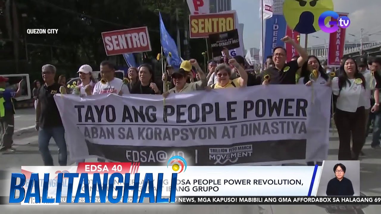 40th anniversary ng EDSA People Power Revolution, ginugunita ng iba't ibang grupo | Balitanghali