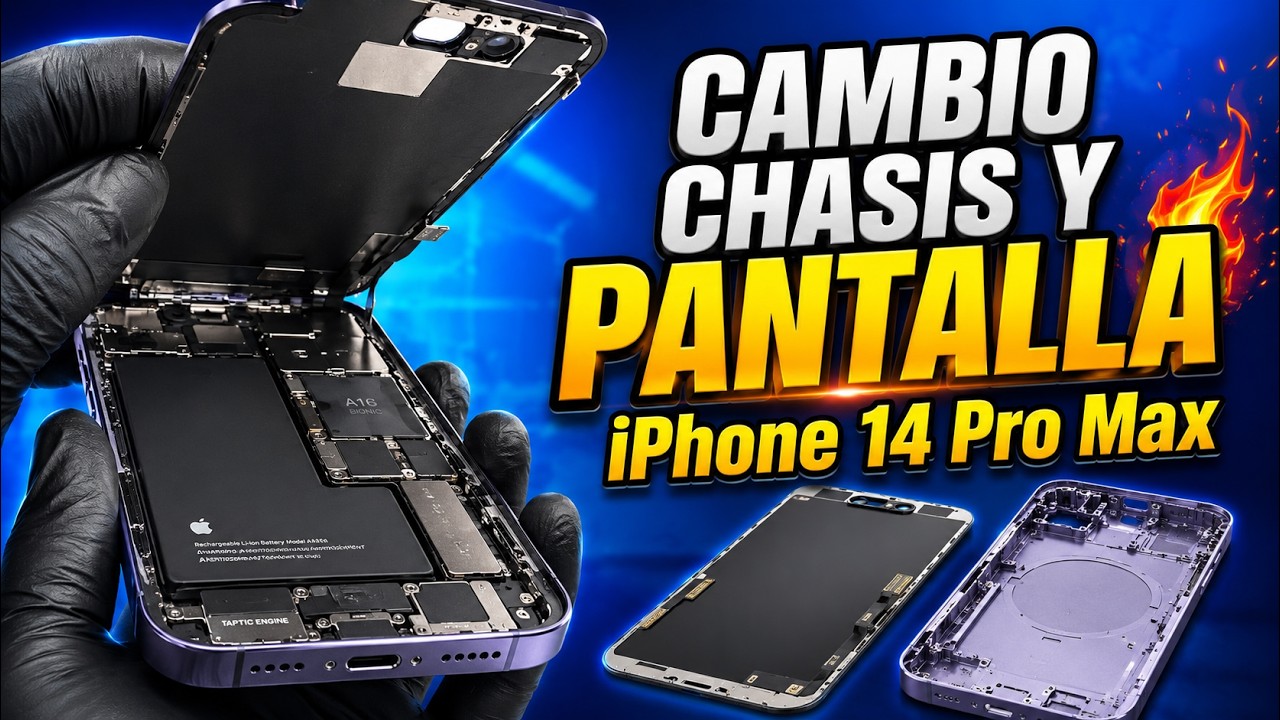 CAMBIO de CHASIS y PANTALLA del iPhone 14 Pro Max: Video Completo 🔥🚀