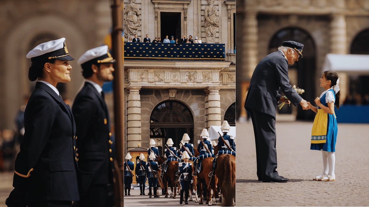 #Kungen80 Military parade for King Carl XVI Gustaf's birthday.