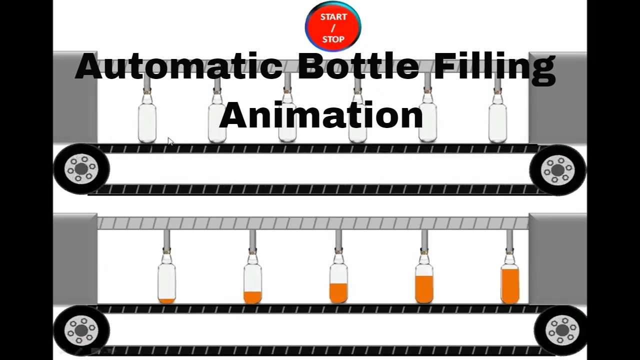 Automatic Bottle Filling Animation