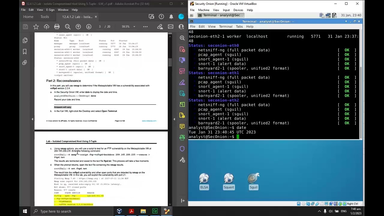 12 4 1 2 Lab  - Isolate Compromised Host Using 5 Tuple