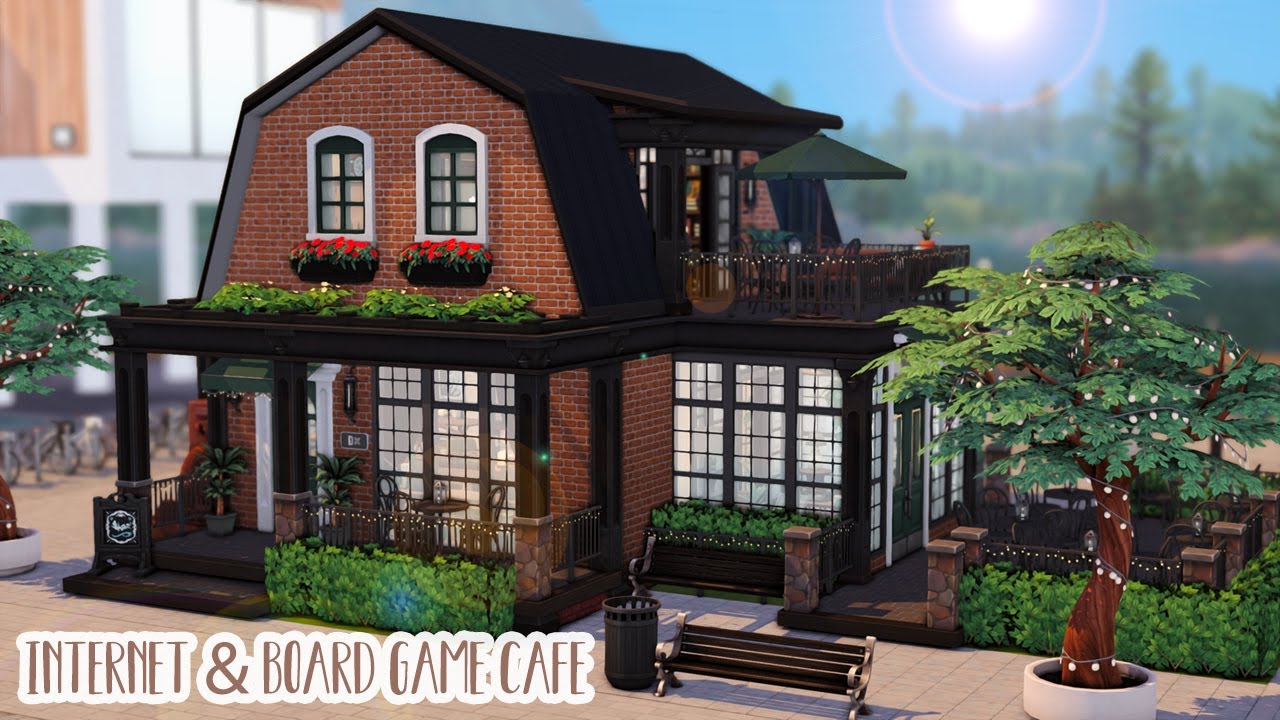 Internet & Board Game Café 🎲💻...(Sims 4 Speed Build)