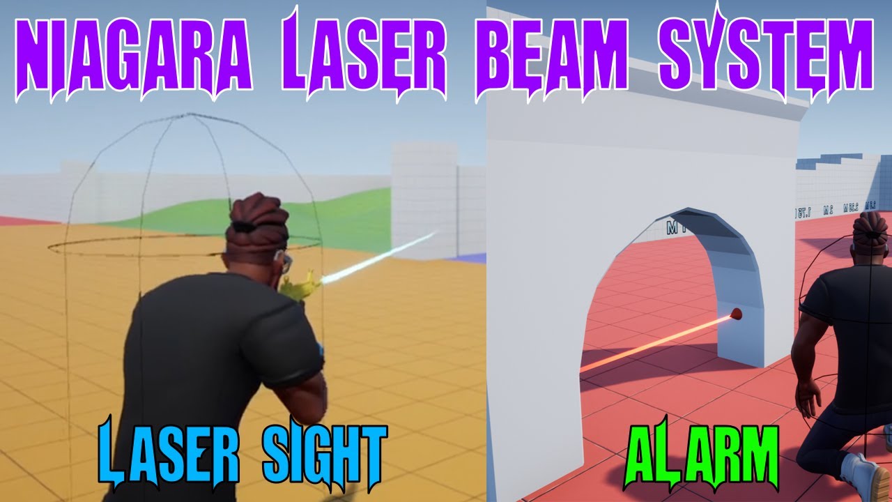 Unreal Engine - Creating a Niagara Laser Beam, Laser Sight Weapon, Alarm Laser
