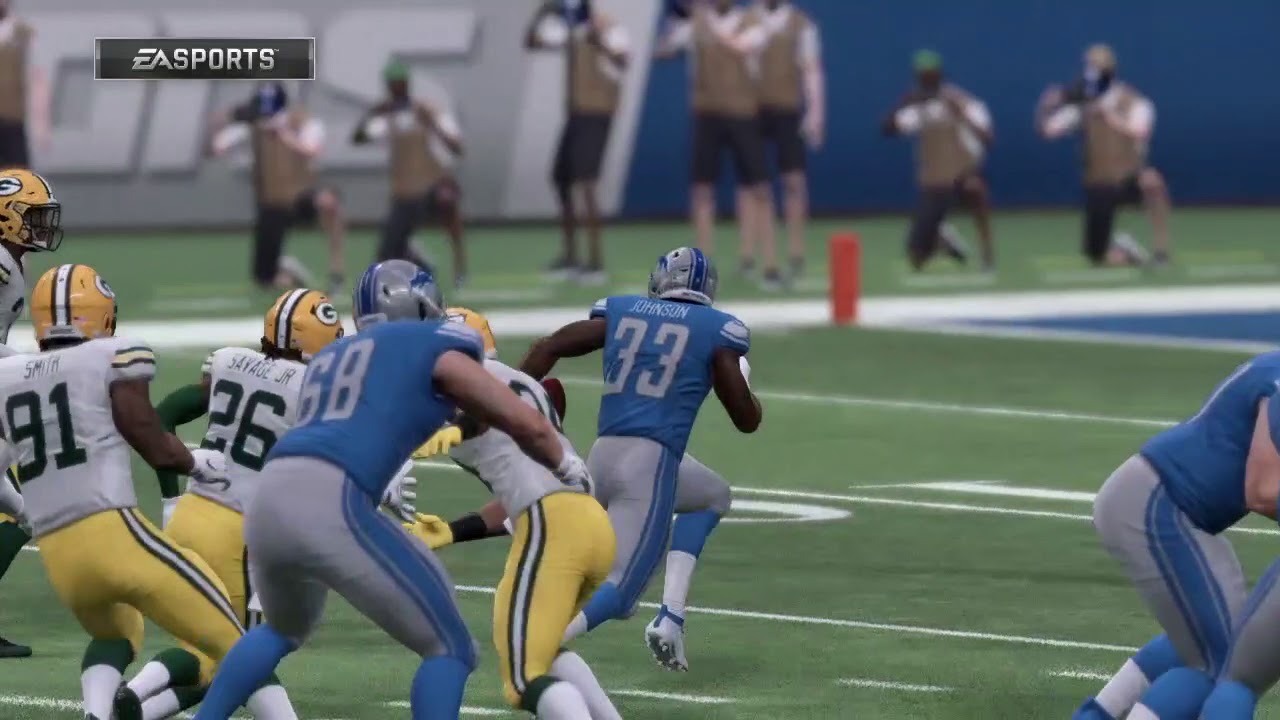 Madden 20 Gameplay - Green Bay Packers @ Detroit Lions - NO COMMENTARY