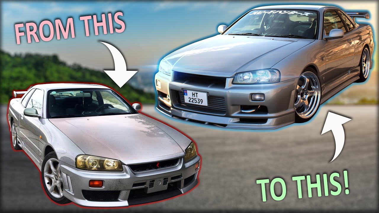 BUILDING A SKYLINE R34 GT-T IN 10 MINUTES!