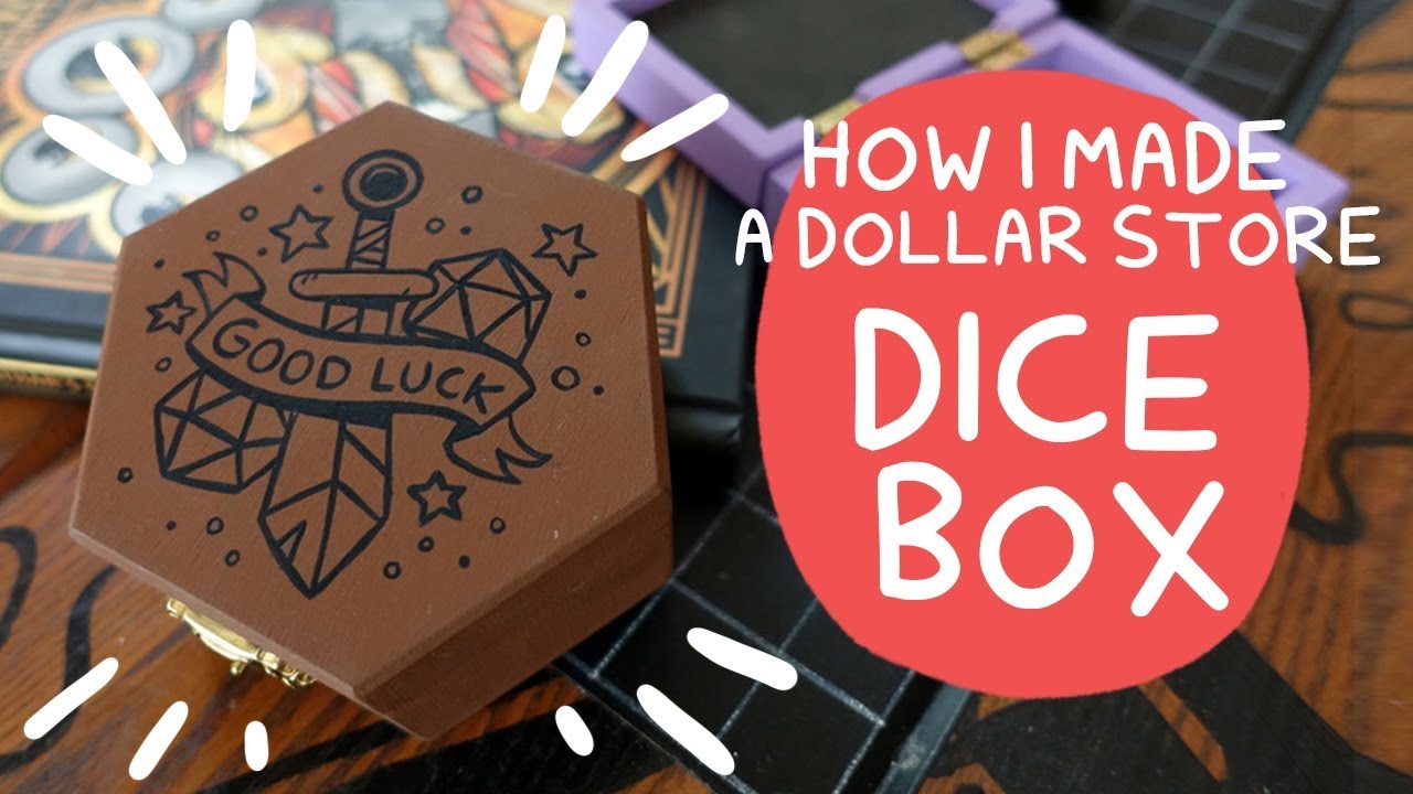 Dollar store dice box DIY