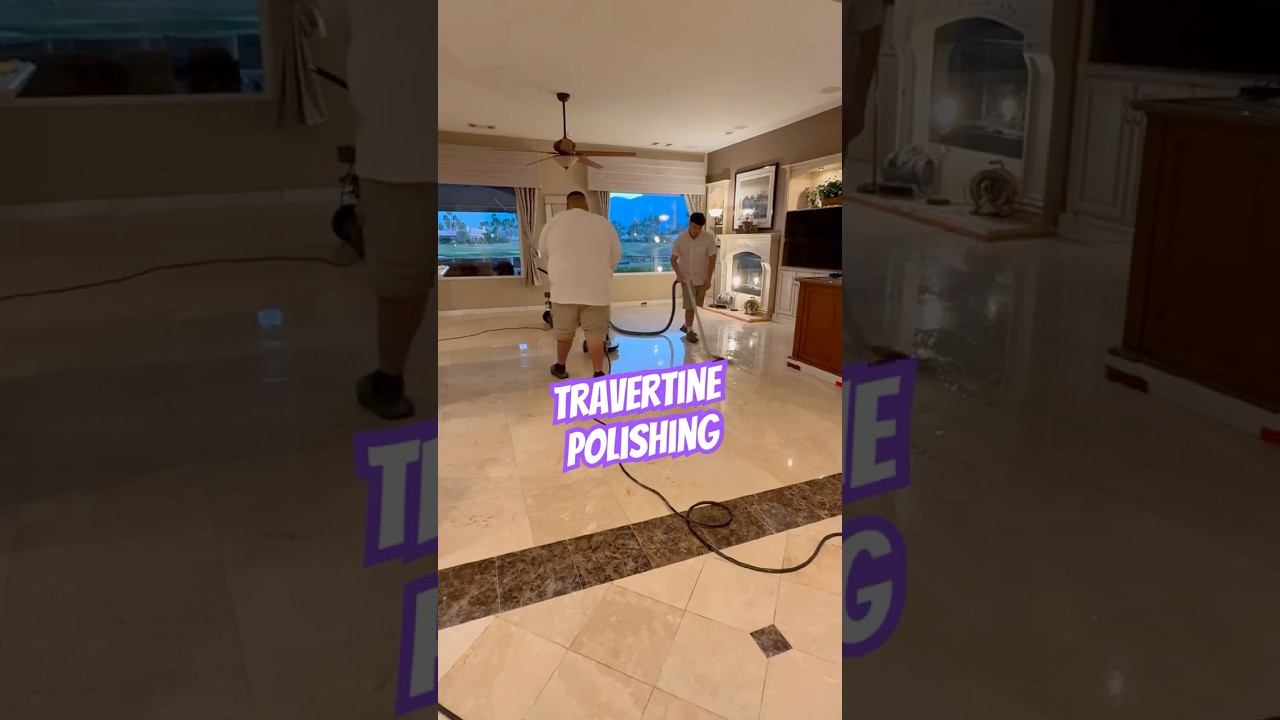 Travertine Polishing at PGA West - La Quinta, CA.