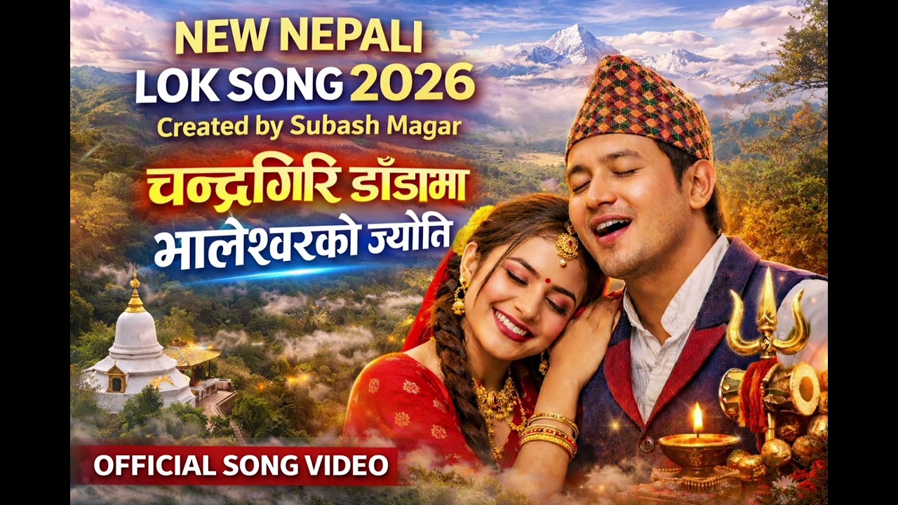 NEW Nepali Lok Song 2026 🔥 चन्द्रगिरि डाँडामा भालेश्वरको ज्योति | Created by @SubashMagar trending 