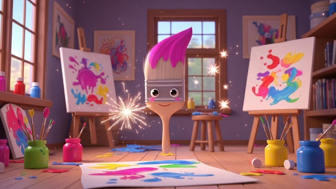 The Magic Paintbrush Song | Creative Art Rhyme for Kids | Nursery Rhymes & Songs for Children