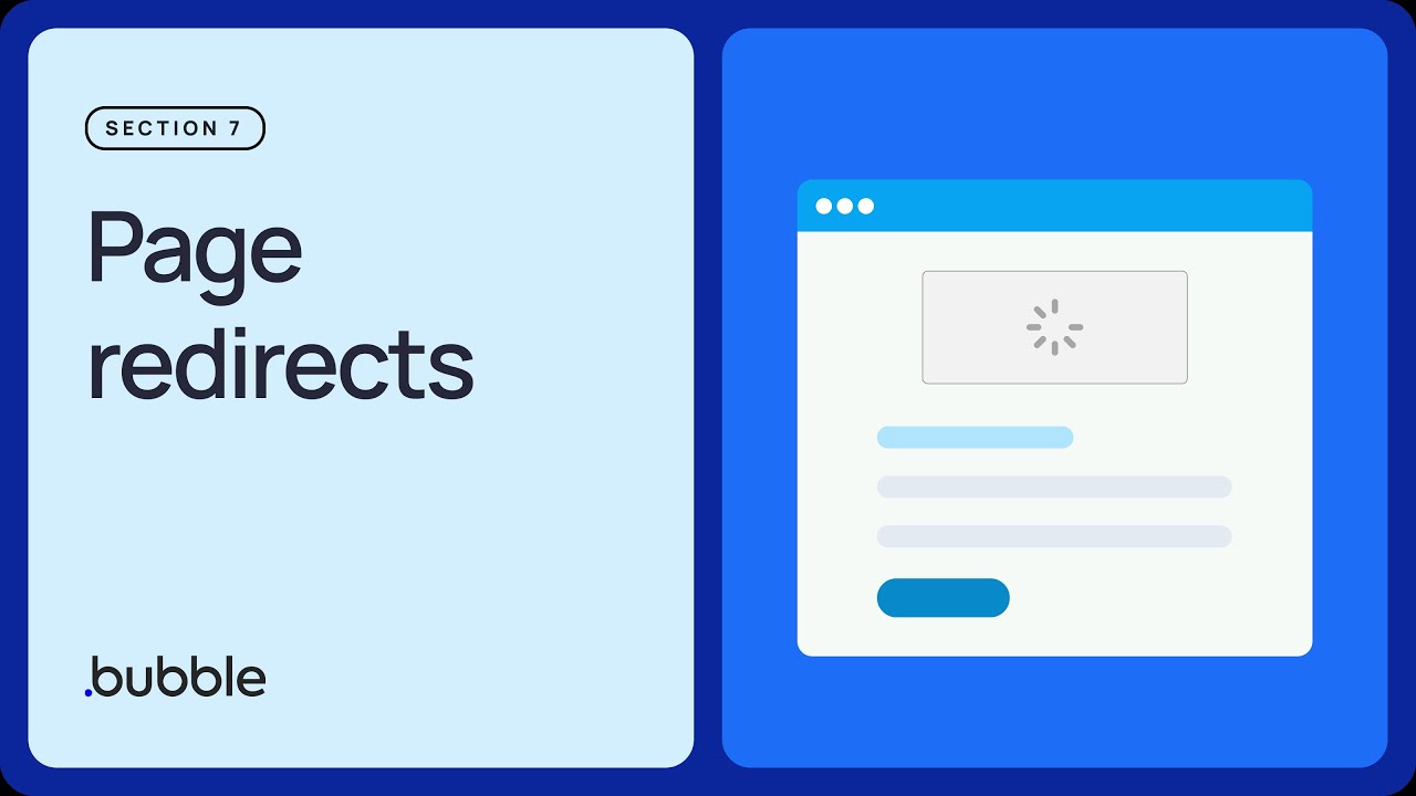 Перенаправления страниц: Начало работы с Bubble (Урок 7.8)