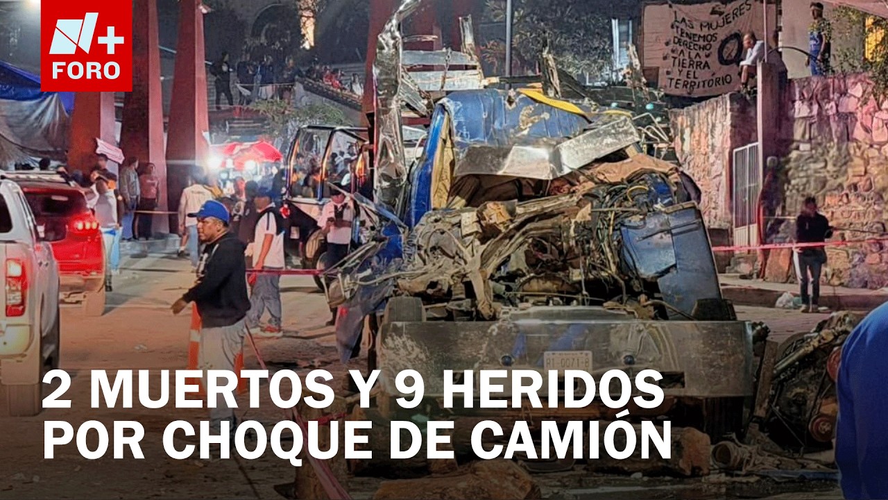 Camión Maderero Se Impacta contra Tienda y Deja 2 Muertos en Guelatao de Juárez, Oaxaca