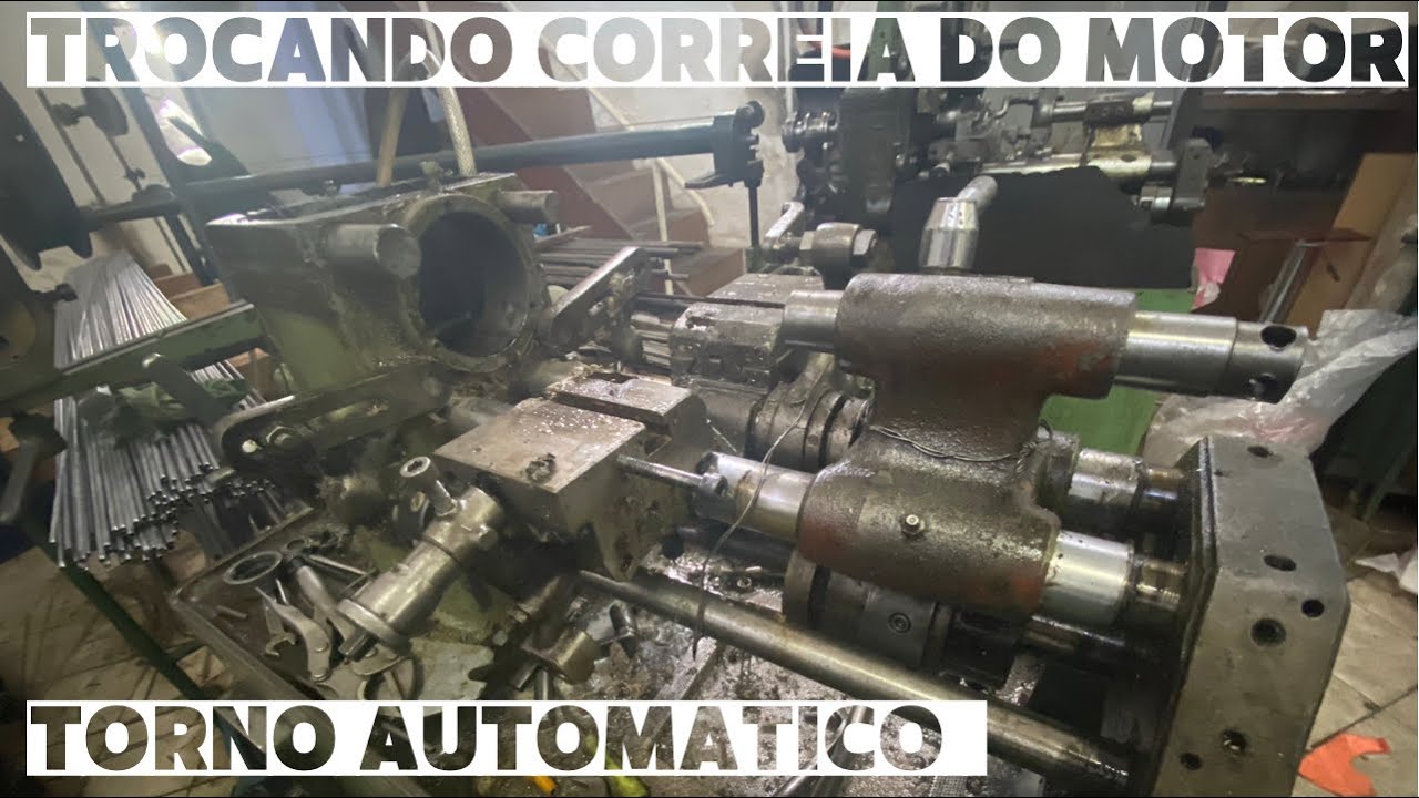 Como trocar a correia do motor? - torno automático traub a25