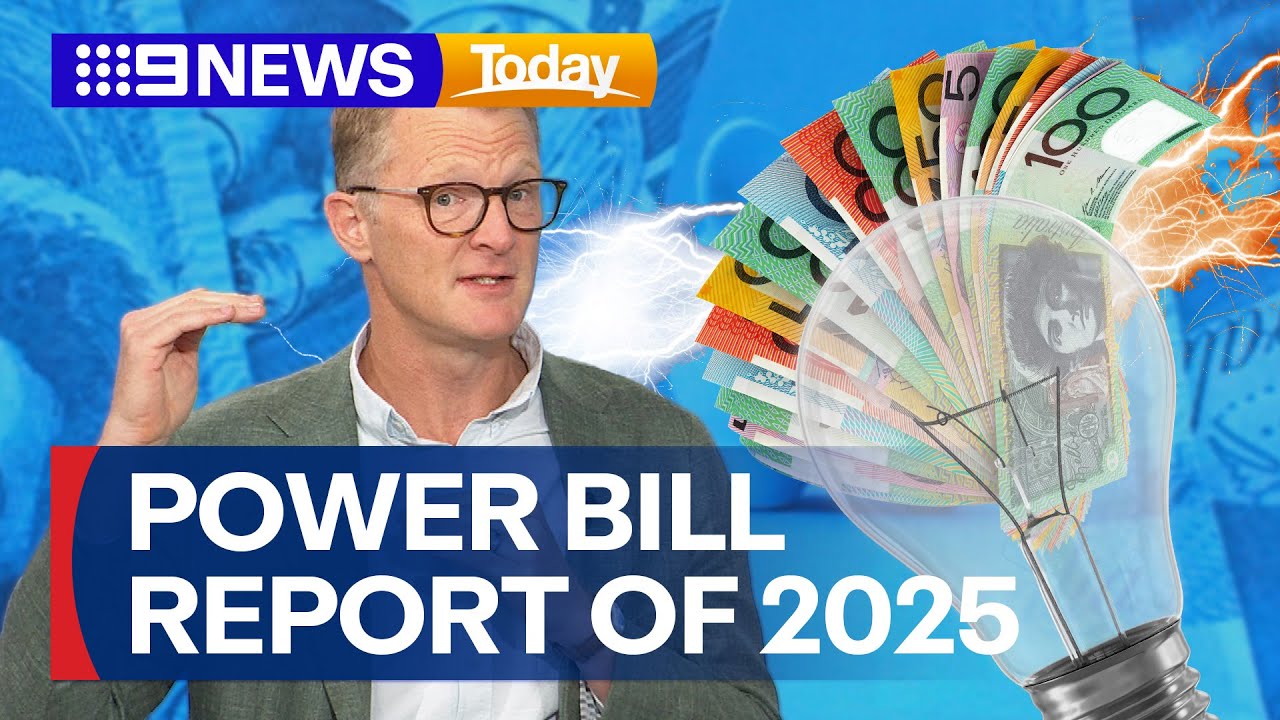Biggest power bill report of 2025 reveals struggles of Australians paying | 9 News Australia