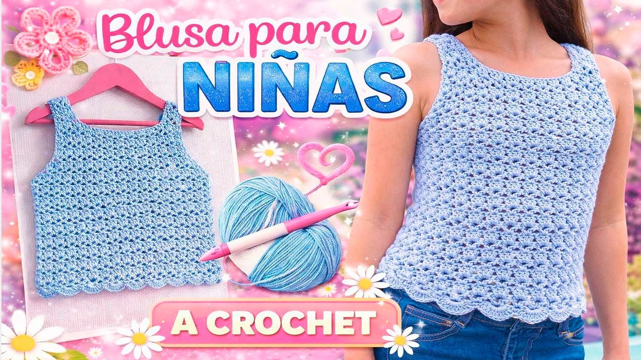 ✨Blusita a crochet para niñas | Patrón de Revista muy FACIL y PASO A PASO