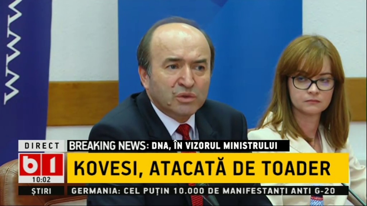 STIRI B1TV- Tudorel Toader, atac la KOVESI: A venit vremea clarificărilor la DNA