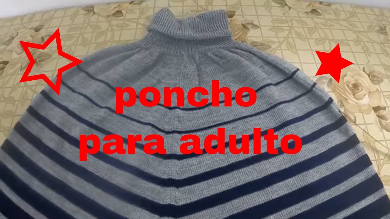 poncho para feito em máquina de tricô