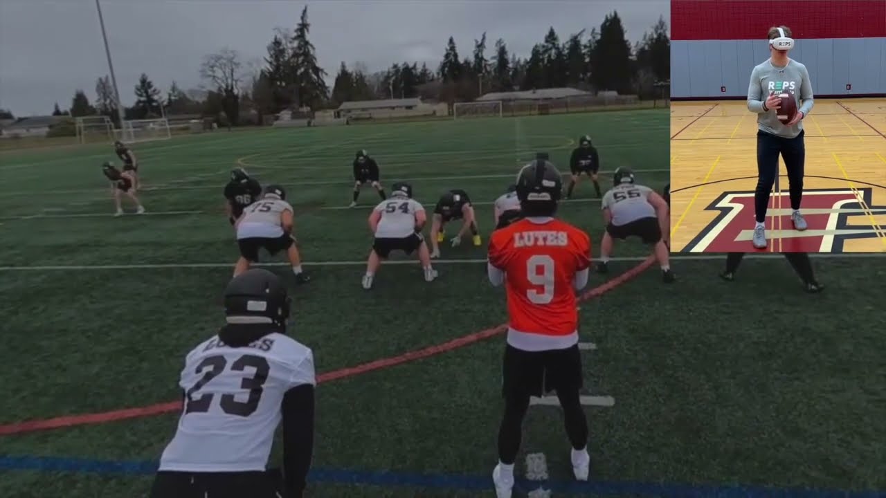Quarterback Training in virtual reality with REPS
